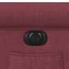 vidaXL Fauteuil inclinable &eacute;lectrique rouge bordeaux tissu