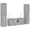 vidaXL Ensemble de mobilier de salle de bain 5 pc Sonoma gris