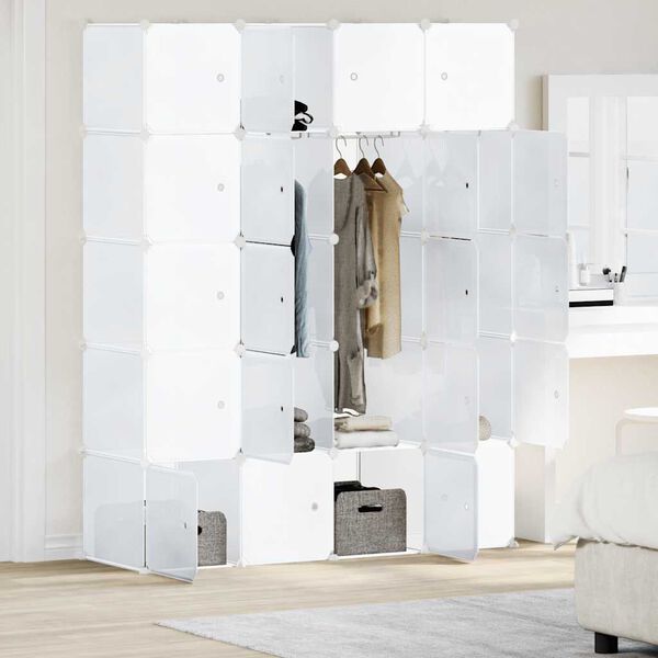 vidaXL Cubes de rangement 20 pcs avec tiges de suspension PP