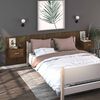 vidaXL Tables de chevet murales 2 pcs Ch&ecirc;ne marron