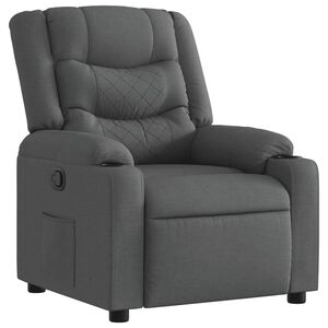vidaXL Fauteuil inclinable Gris fonc&eacute; Tissu