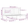 vidaXL Lit de jour sans matelas 90x200 cm bois de pin massif