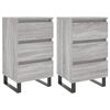 vidaXL Tables de chevet 2 pcs sonoma gris 40x35x69 cm bois ing&eacute;nierie