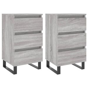 vidaXL Tables de chevet 2 pcs sonoma gris 40x35x69 cm bois ing&eacute;nierie
