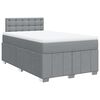 vidaXL Sommier &agrave; lattes de lit et matelas gris clair 120x190 cm tissu
