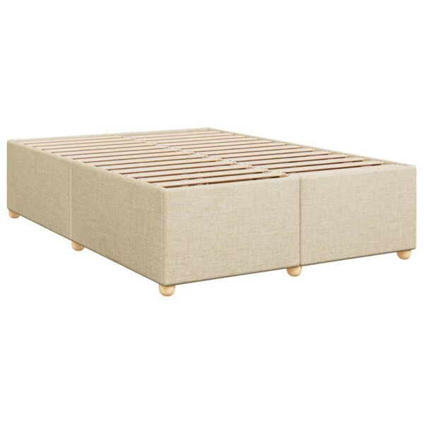 vidaXL Cadre de lit sans matelas crème 140x190 cm tissu