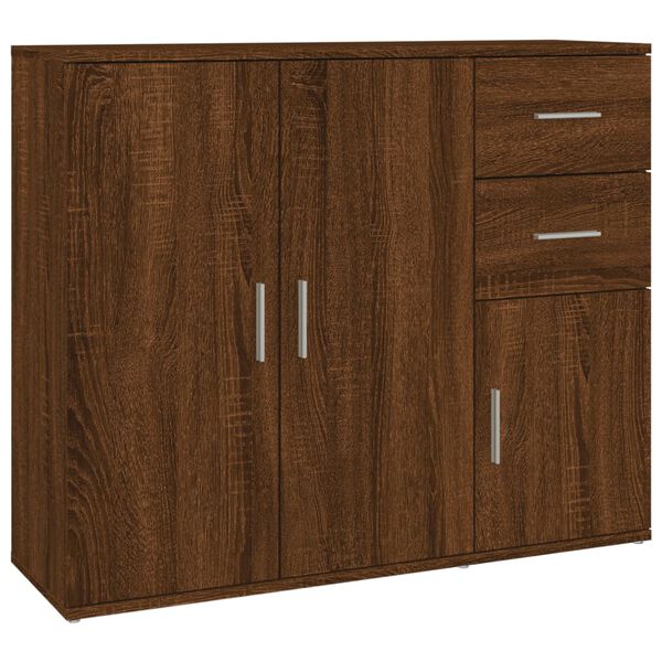 vidaXL Buffet Ch&ecirc;ne marron 91x29,5x75 cm Bois d'ing&eacute;nierie