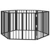 vidaXL Porte pour chien 6 pcs Noir 60 x 60 cm Acier galvanis&eacute;