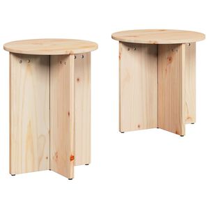 vidaXL Table basse 2 pcs Naturel