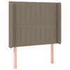 vidaXL T&ecirc;te de lit &agrave; LED Taupe 83x16x118/128 cm Tissu