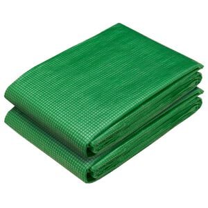 vidaXL B&acirc;che avec &oelig;illets 2 pi&egrave;ces Vert 1,5 x 5 m 260 gsm PE