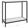 vidaXL Table console Blanc 80x35x75 cm Verre tremp&eacute;