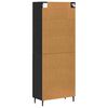 vidaXL Haut Armoire 2 pcs Ch&ecirc;ne noir Bois Agglom&eacute;r&eacute; et Verre