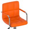 vidaXL Tabourets de bar lot de 2 orange similicuir
