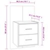 vidaXL Tables de chevet murales 2 pcs Gris b&eacute;ton