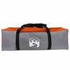 vidaXL Tente Tunnel Gris et orange 410 x 285 x 198 cm taffetas