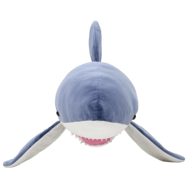 vidaXL Requin en peluche Bleu et blanc