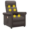 vidaXL Fauteuil de massage &eacute;lectrique Marron Similicuir
