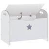 vidaXL Banc de rangement pour enfants Blanc 62x40x46,5 cm MDF