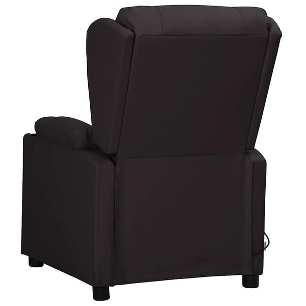 vidaXL Fauteuil de massage Noir Similicuir