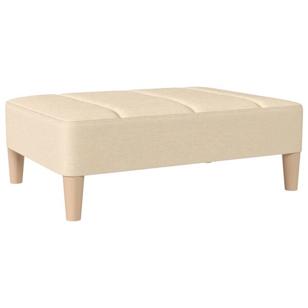 vidaXL Repose-pied Cr&egrave;me 78x56x32 cm Tissu
