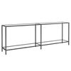 vidaXL Table console Transparent 220x35x75,5 cm Verre tremp&eacute;