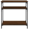 vidaXL Table console ch&ecirc;ne marron 75x29x75 cm bois d'ing&eacute;nierie
