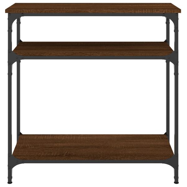 vidaXL Table console ch&ecirc;ne marron 75x29x75 cm bois d'ing&eacute;nierie