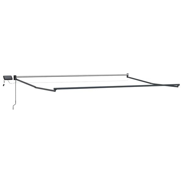 vidaXL Store r&eacute;tractable manuel avec LEDs Blanc 4 x 2 m