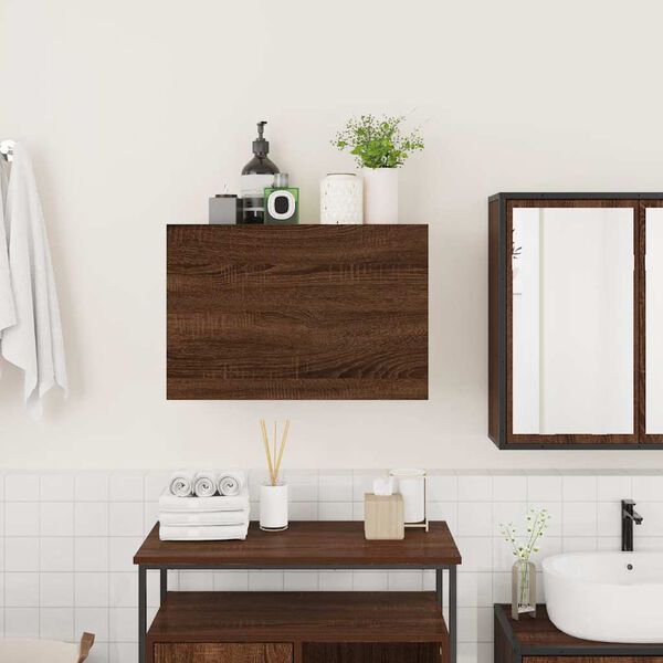 vidaXL Armoire murale de bain chêne marron 60x25x40 cm bois ingénierie