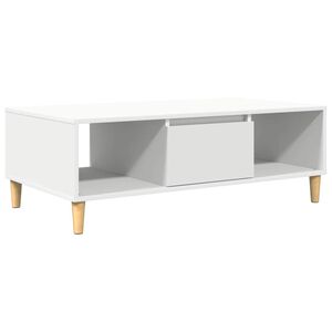 vidaXL Table basse Blanc 102 x 55 x 35 cm Bois d'ing&eacute;nierie