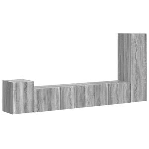 vidaXL Ensemble meuble TV 3 pc Gris Sonoma Bois d'ing&eacute;nierie