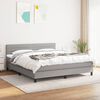 vidaXL Sommier &agrave; lattes de lit avec matelas Gris clair 180x200cm Tissu