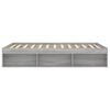 vidaXL Cadre de lit sans matelas sonoma gris 135x190 cm