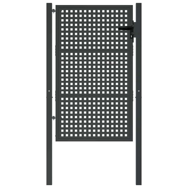 vidaXL Portail de jardin Anthracite 100x150 cm Acier