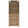 vidaXL Haut Armoire avec tiroir Ch&ecirc;ne artisanal 69,5 x 34 x 180 cm