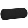 vidaXL Coussins d'accent 2 pcs Noir Ø 15 x 40 cm tissu