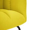 vidaXL Chaise à bascule avec repose-pied jaune clair tissu