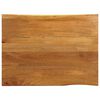 vidaXL Dessus de table 110x80x2,5 cm bord vivant bois massif manguier