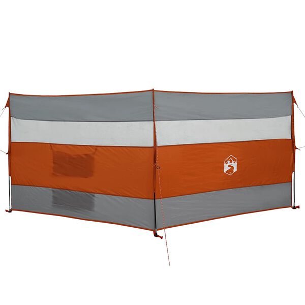 vidaXL Brise-vent de camping gris et orange 340x130 cm imperm&eacute;able