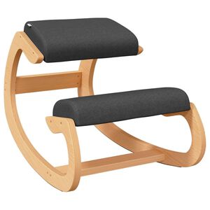 vidaXL Chaise assis-genoux noir 55x84x55 cm contreplaqu&eacute; de bouleau