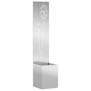 vidaXL &Eacute;cran de confidentialit&eacute; de jardin Floral Argent&eacute; 32 x 140 cm