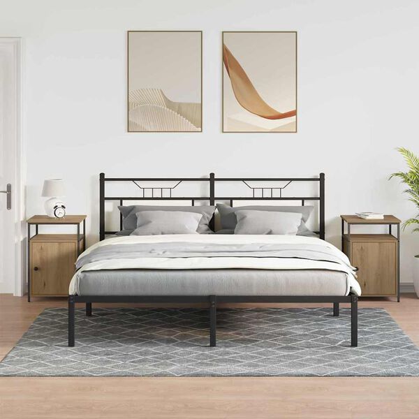 vidaXL Cabinet de chevet ch&ecirc;ne artisanal Bois d'ing&eacute;nierie