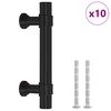 vidaXL Poign&eacute;es d'armoire 10 pcs noir 64 mm acier inoxydable