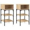 vidaXL Tables de chevet 2 pcs ch&ecirc;ne sonoma 35x34,5x70 cm