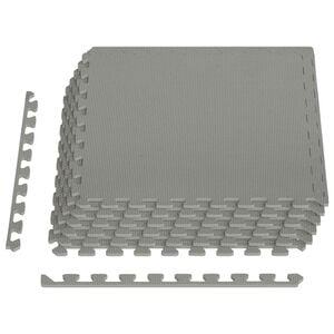 vidaXL Tapis de sol de piscine 6 pcs Gris 2,16 m&sup2; Mousse EVA