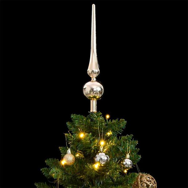 vidaXL Sapin de Noël artificiel articulé 150 LED et boules 120 cm