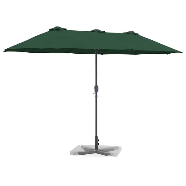 vidaXL Parasol de jardin Vert 370 x 197 x 239 cm