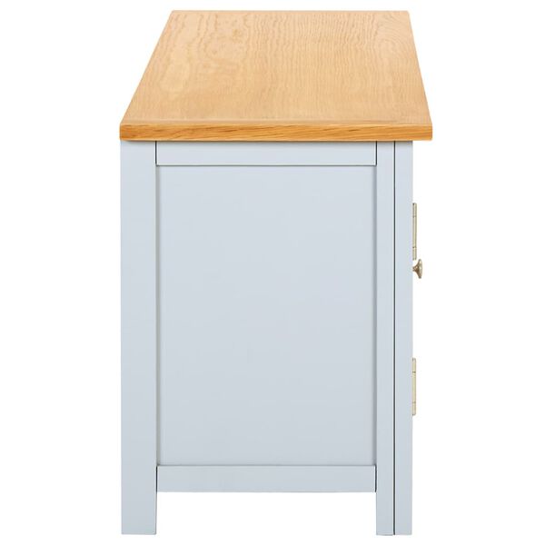 vidaXL Meuble TV 120x35x48 cm Bois de ch&ecirc;ne massif