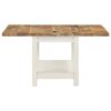 vidaXL Table basse extensible blanc 90x(45-90)x45 cm bois de manguier